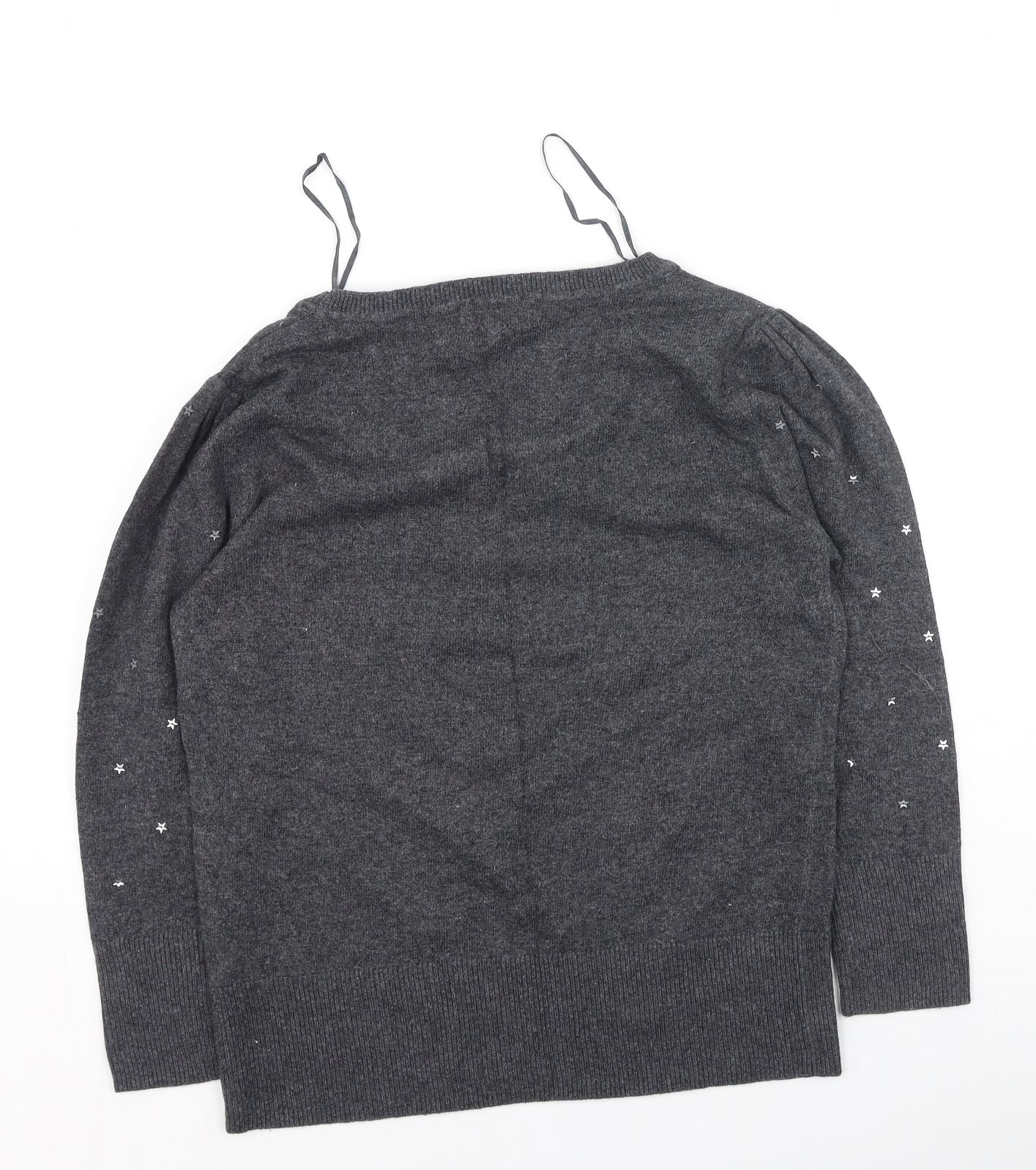 Monsoon Womens Grey  Cotton Pullover Sweatshirt Size M