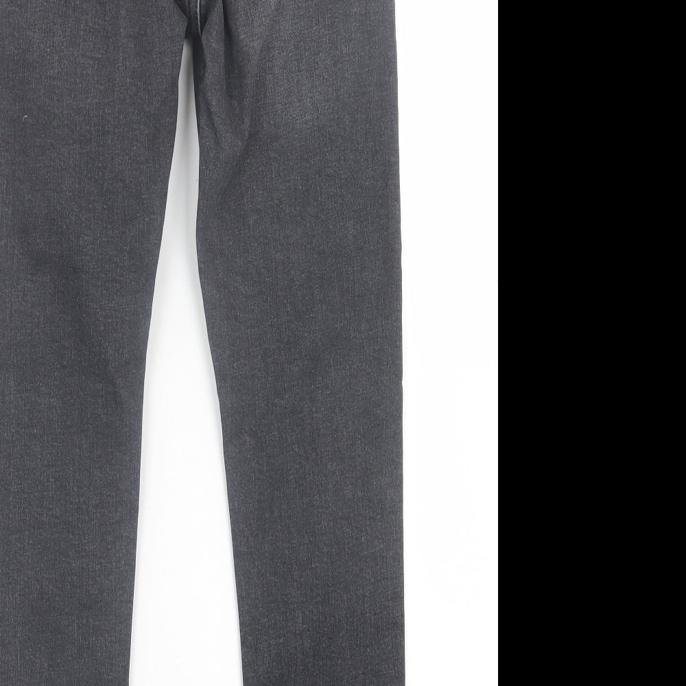 Topshop Womens Black  Cotton Skinny Jeans Size 26 in L30 in Regular Button