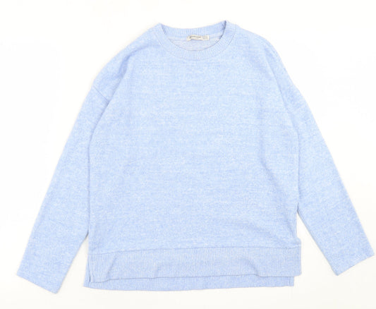 Stradivarius Womens Blue Crew Neck  Polyester Pullover Jumper Size XS