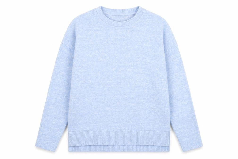 Stradivarius Womens Blue Crew Neck  Polyester Pullover Jumper Size XS