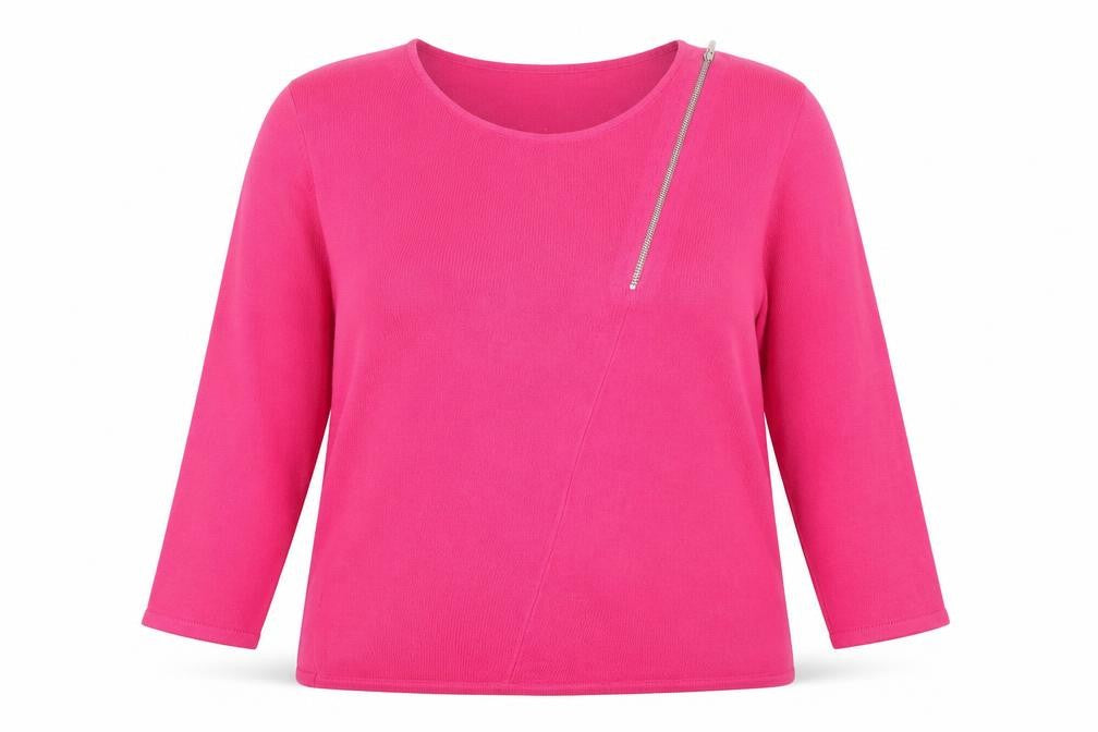 Topshop Womens Pink Crew Neck  Acrylic Pullover Jumper Size 14