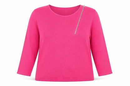 Topshop Womens Pink Crew Neck  Acrylic Pullover Jumper Size 14