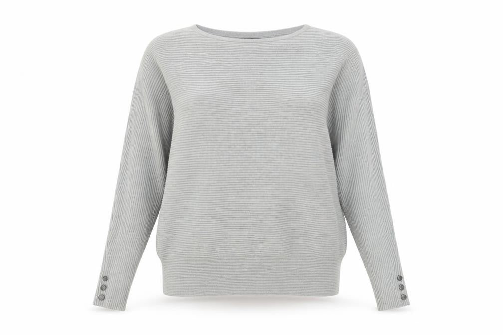 Primark Womens Grey Crew Neck  Viscose Pullover Jumper Size 10