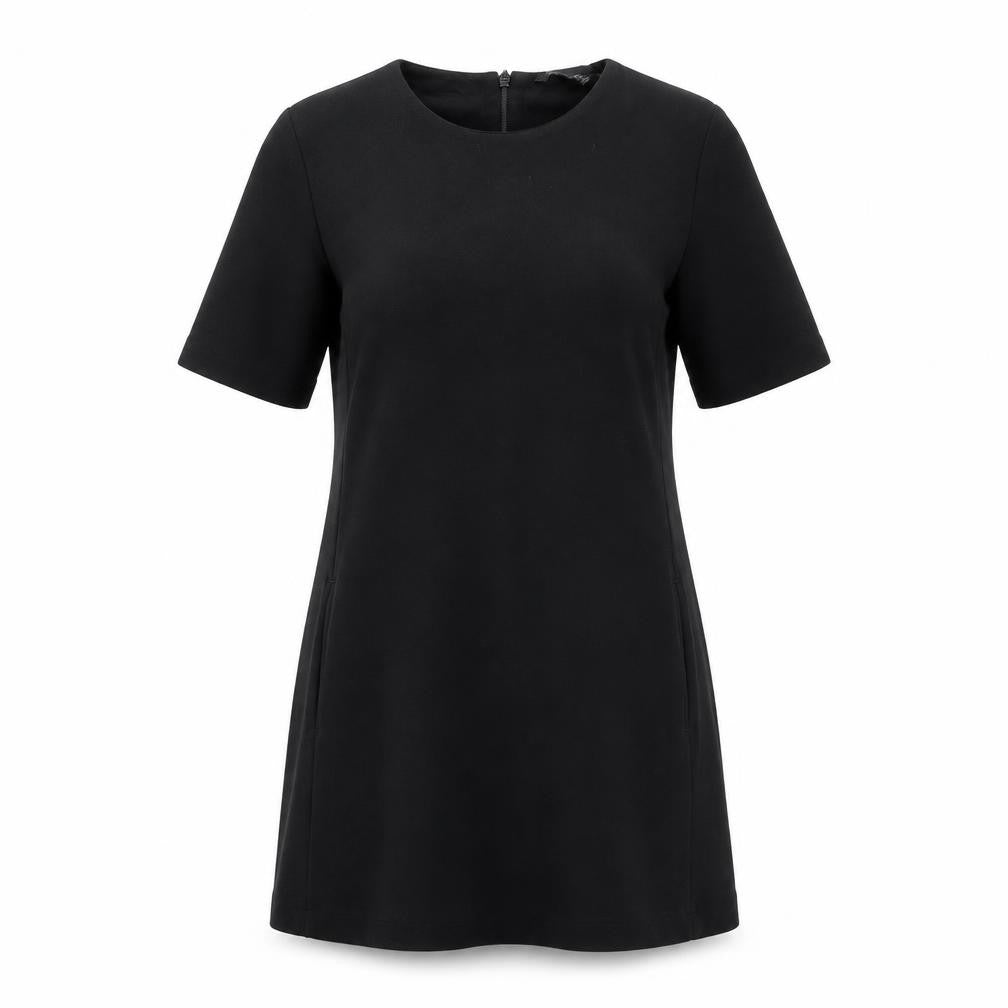 H&M Womens Black  Viscose Shift  Size XS  Round Neck Zip