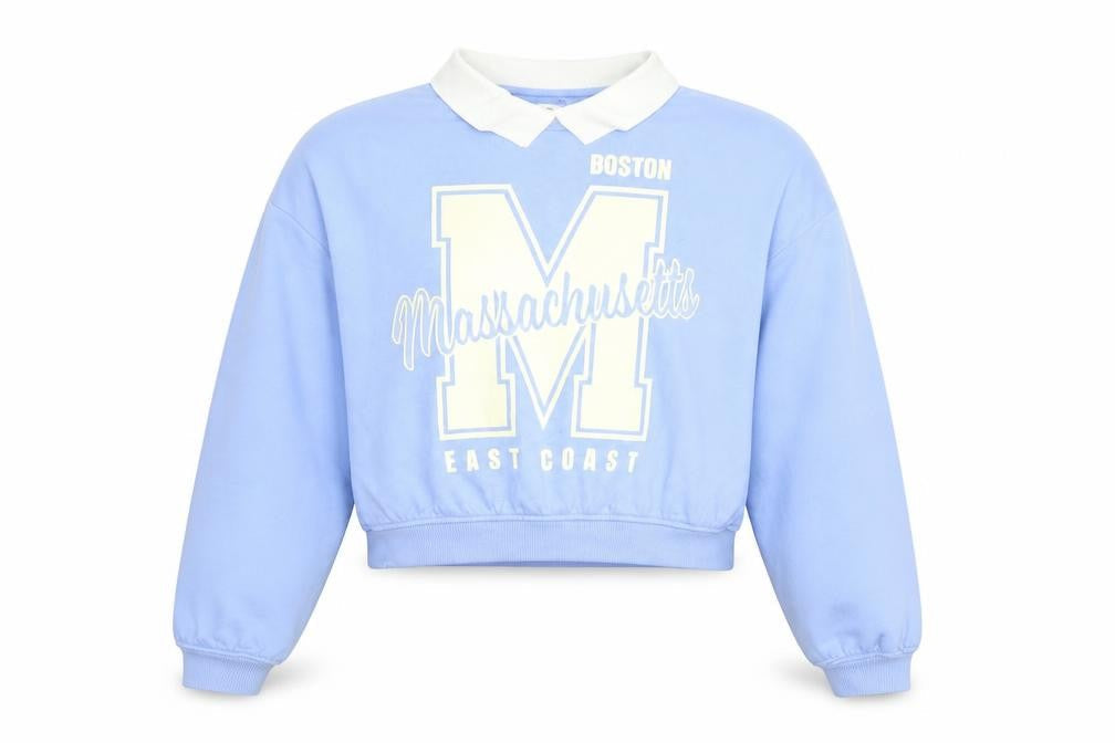 H&M Girls Blue  Cotton Pullover Sweatshirt Size 13-14 Years  Pullover