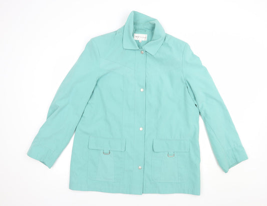 EWM Womens Green   Pea Coat Coat Size 16  Snap