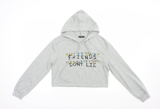 SheIn Womens Grey  Polyester Pullover Hoodie Size XS  Pullover - Friends