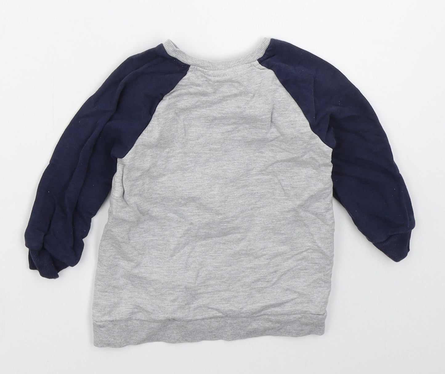 Disney Boys Grey  Cotton Pullover Sweatshirt Size 2-3 Years  Pullover - Where's Mickey?