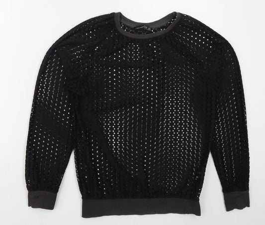 Atmosphere Womens Black  Polyester Pullover Sweatshirt Size 8  Pullover