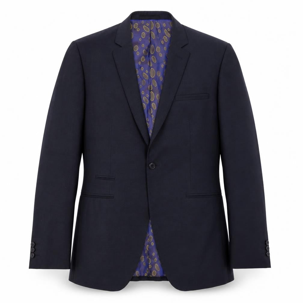 1860 Menswear Mens Blue  Polyester Jacket Suit Jacket Size 40