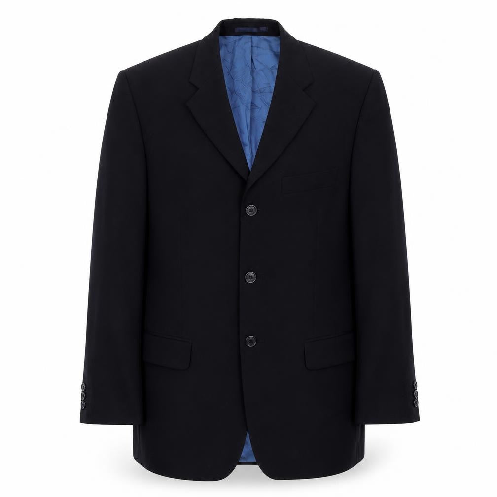 Karl Jackson Mens Blue  Wool Jacket Suit Jacket Size 38