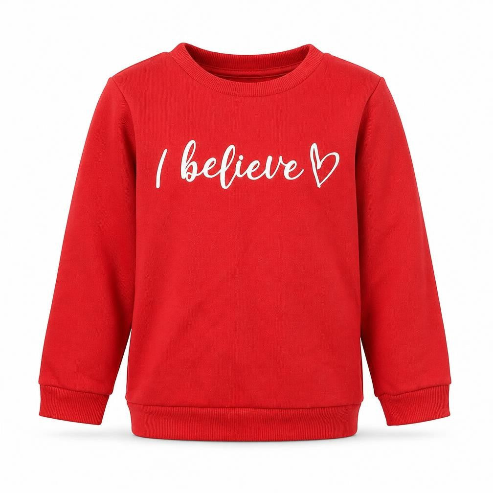 Preworn Girls Red Crew Neck  Polyester Pullover Jumper Size 2 Years  Pullover