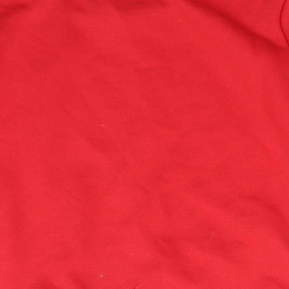 Preworn Girls Red Crew Neck  Polyester Pullover Jumper Size 2 Years  Pullover