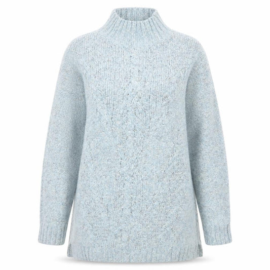 M&Co Womens Blue Collared  Polyester Pullover Jumper Size 12