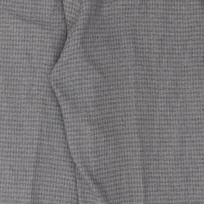 Preloved BM Womens Grey Check Polyester Capri Trousers Size 18 L27 in Regular - Label