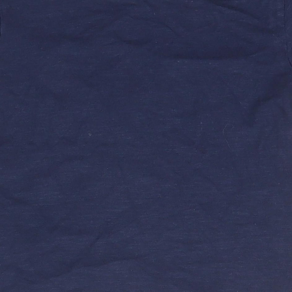 Matalan Boys Blue  Cotton Basic T-Shirt Size 2-3 Years Crew Neck Pullover