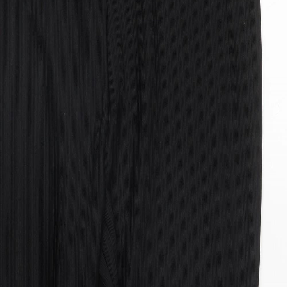 Papaya Womens Black  Polyester Trousers  Size 14 L27 in Regular