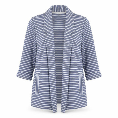 Tu  Womens Blue Striped  Jacket  Size 10
