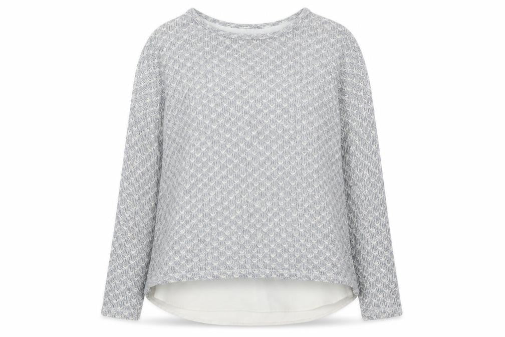 Primark Womens Blue Round Neck Geometric Polyester Pullover Jumper Size 12