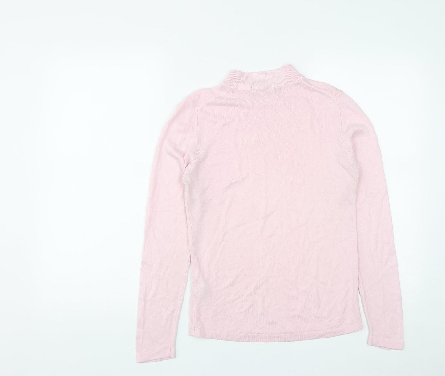 Marks and Spencer Womens Pink Round Neck  Acrylic Pullover Jumper Size 10