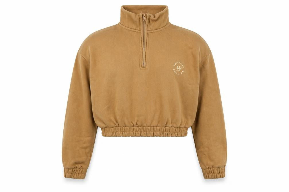 Holyfield Girls Brown  Cotton Pullover Sweatshirt Size S  Zip