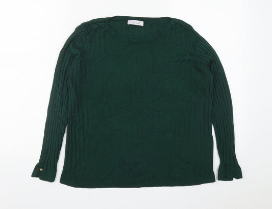 Marks and Spencer Womens Green  Viscose Pullover Sweatshirt Size 14
