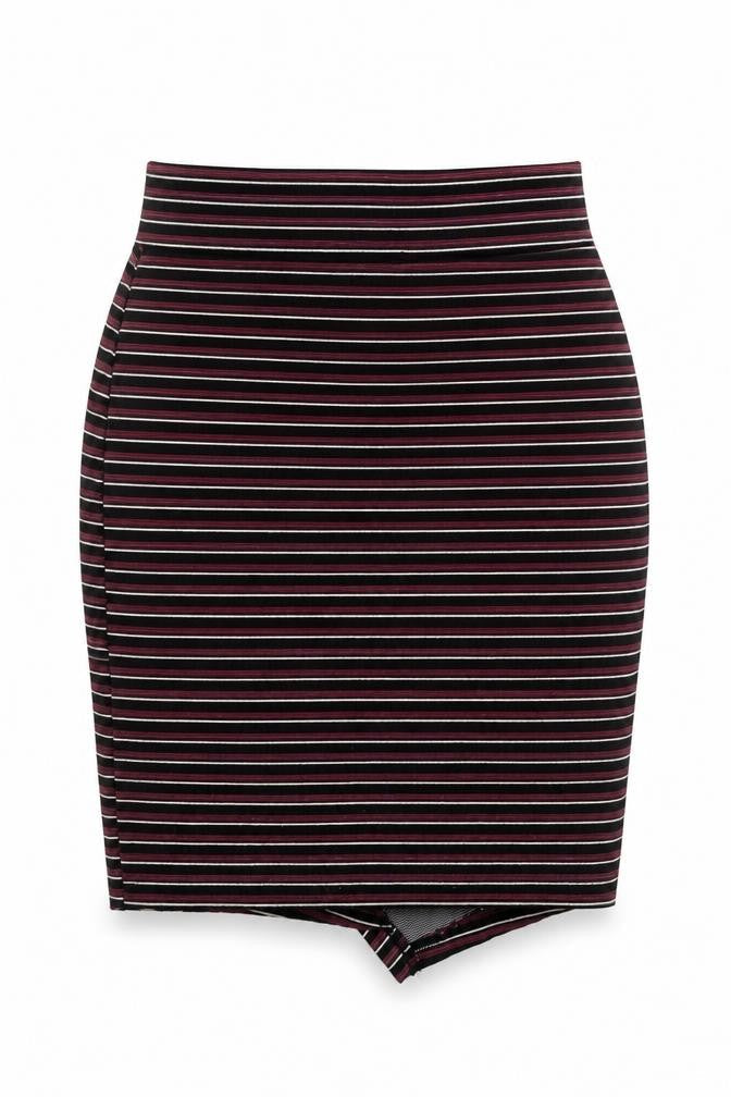 Atmosphere Womens Multicoloured Striped Polyester A-Line Skirt Size 10