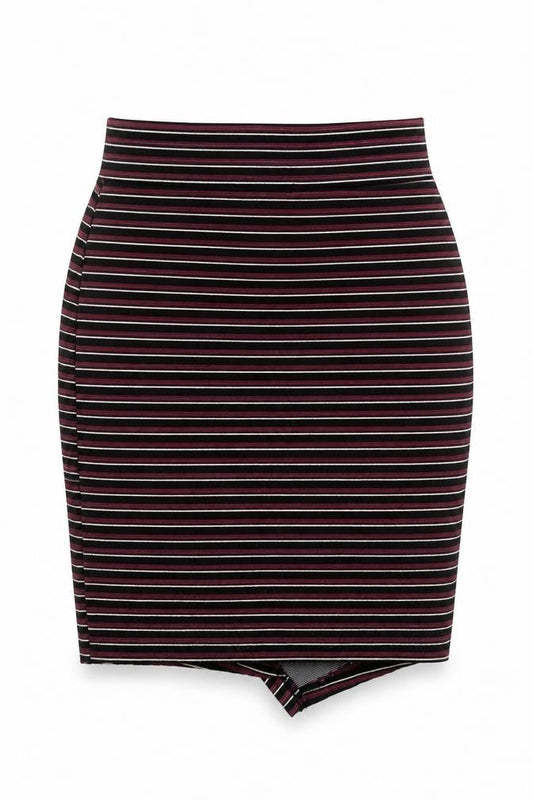 Atmosphere Womens Multicoloured Striped Polyester A-Line Skirt Size 10
