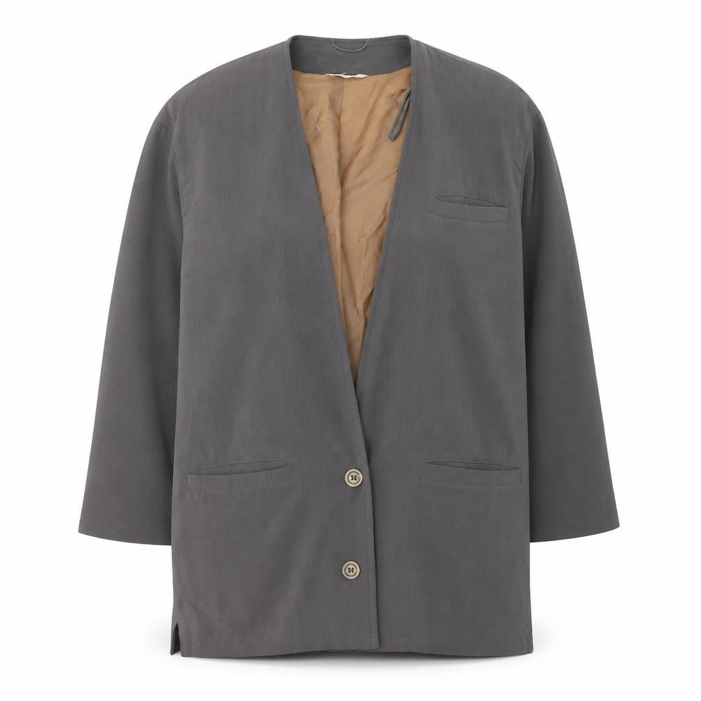 Jean Womens Grey   Jacket Blazer Size 10  Button