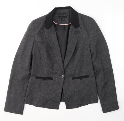 Atmosphere Womens Grey  Polyester Jacket Blazer Size 12