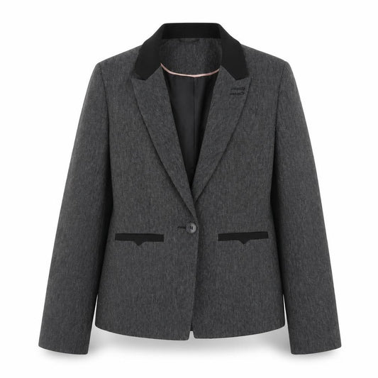 Atmosphere Womens Grey  Polyester Jacket Blazer Size 12