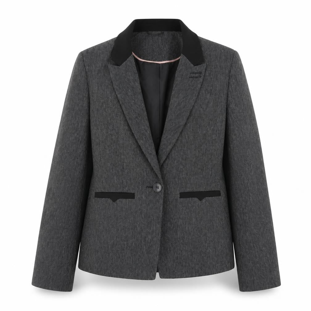 Atmosphere Womens Grey  Polyester Jacket Blazer Size 12