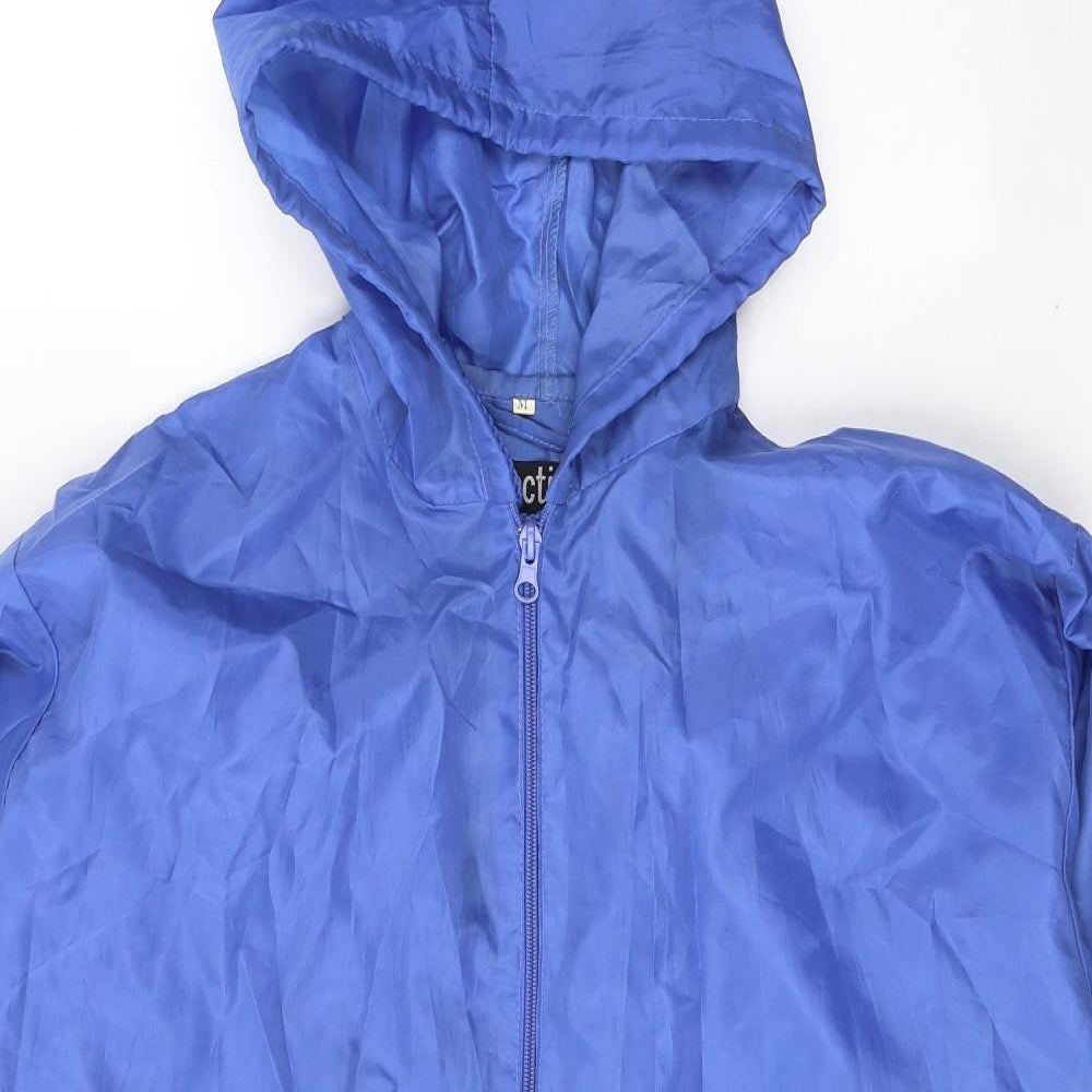 Protection Womens Blue   Rain Coat Coat Size M  Zip