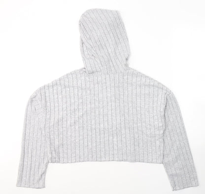 Next Womens Grey Round Neck  Polyester Pullover Jumper Size XL