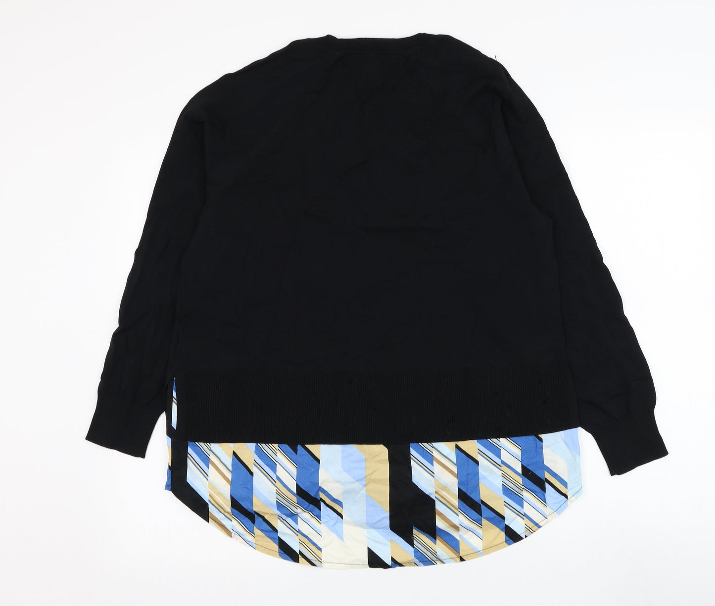 NEXT Womens Black Round Neck  Viscose Pullover Jumper Size M