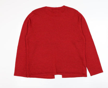 Preloved Sag Harbor Womens Red Round Neck  Acrylic Pullover Jumper Size M - Back