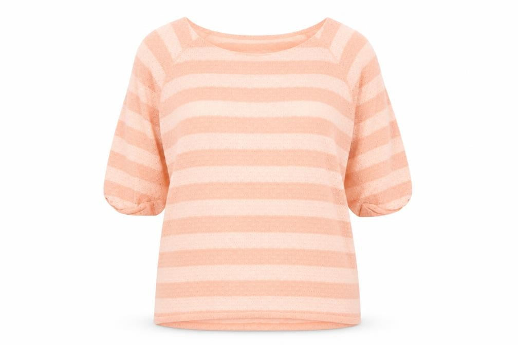 George Womens Pink Round Neck Striped Polyester Pullover Jumper Size XL