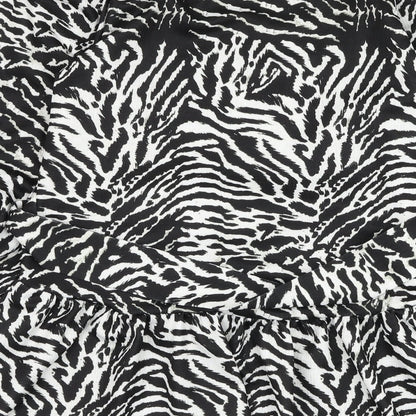 River Island Womens Black Animal Print Polyester Basic Blouse Size 8 Round Neck