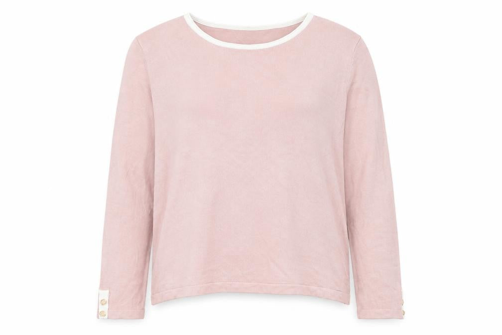 Alexara Womens Pink Round Neck  Viscose Pullover Jumper Size M