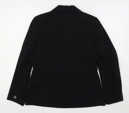 Armaranto Womens Black  Polyester Jacket Blazer Size 14