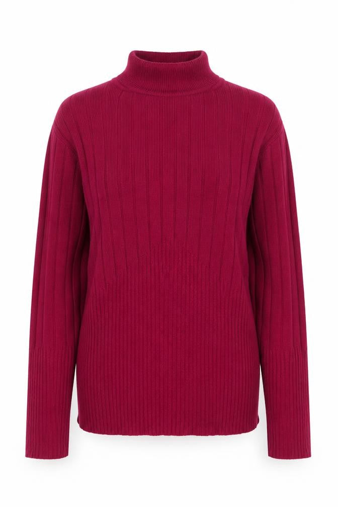 Marks & Spencer Womens Purple High Neck  Viscose Pullover Jumper Size 8