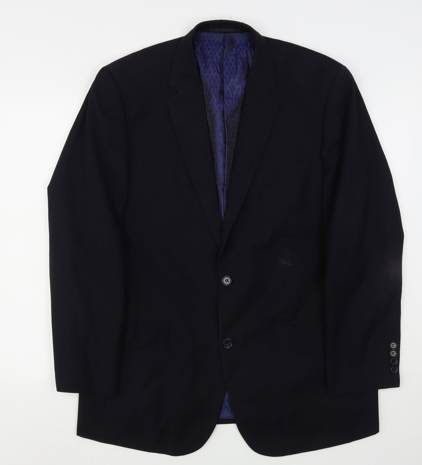 Skopes Mens Black Striped Polyester Jacket Suit Jacket Size 42
