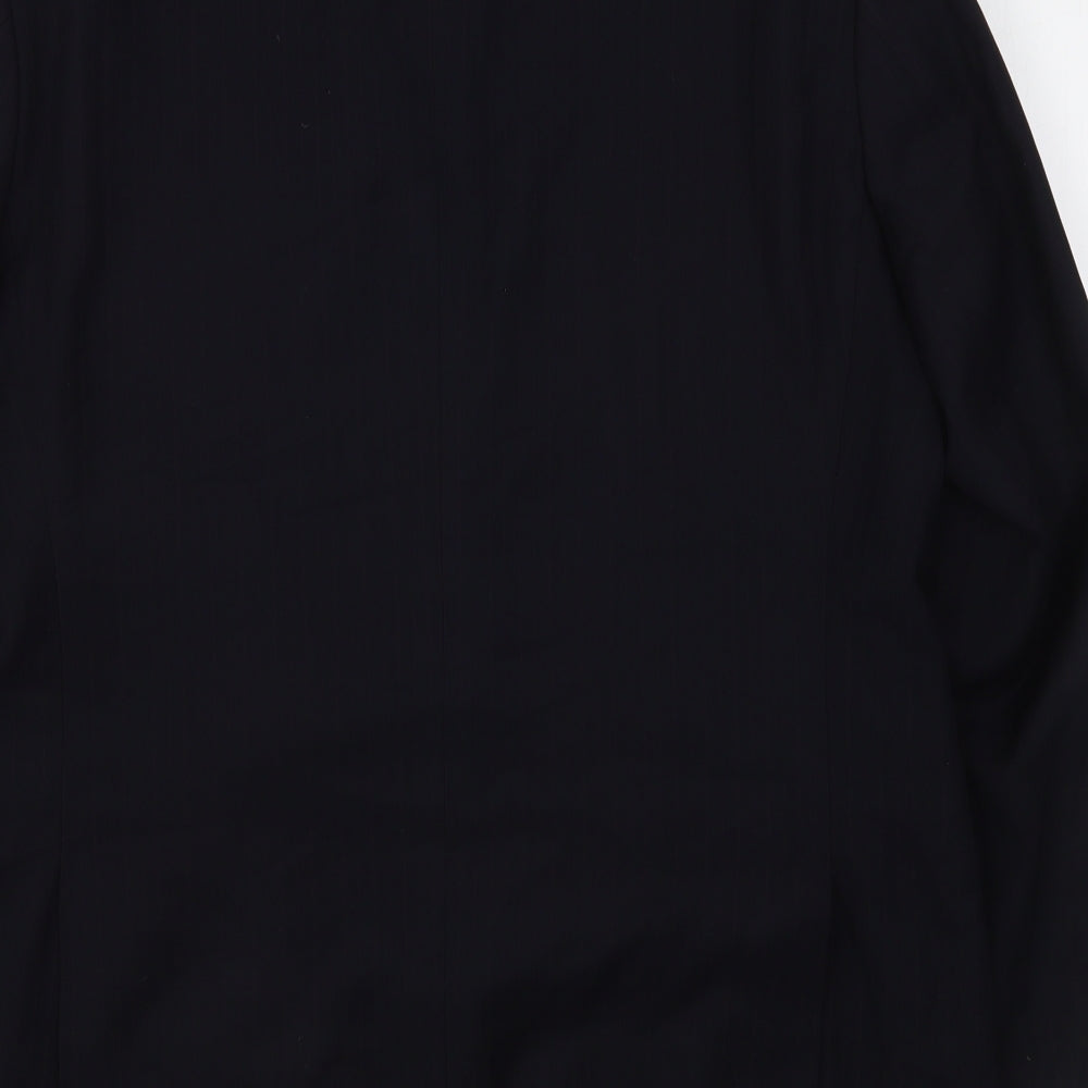 Skopes Mens Black Striped Polyester Jacket Suit Jacket Size 42