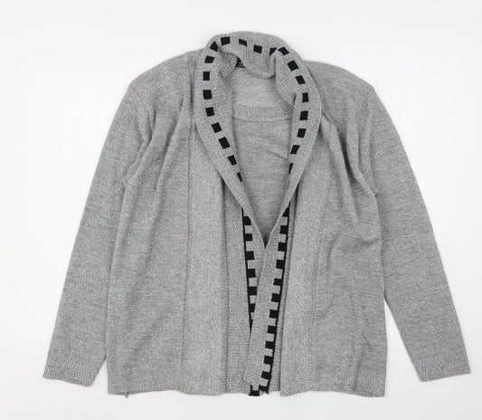 Unique Style Womens Grey Round Neck  Acrylic Pullover Jumper Size M   - Jumper with cardigan