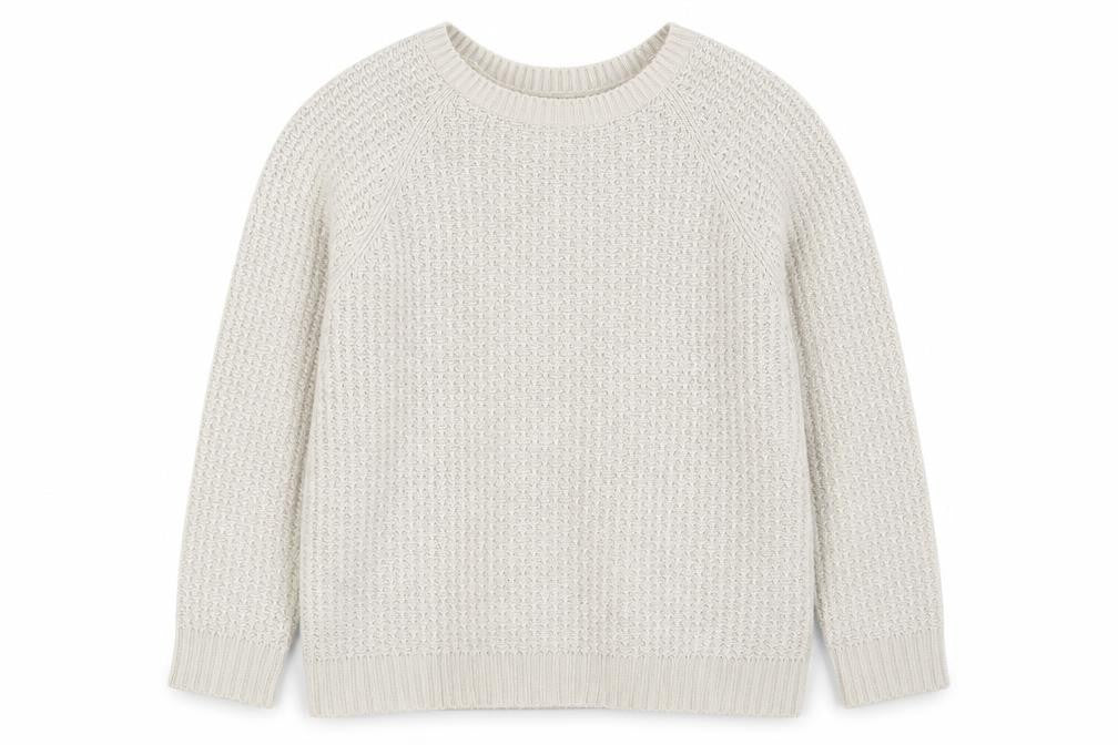 Monsoon Womens Ivory Round Neck  Acrylic Pullover Jumper Size M