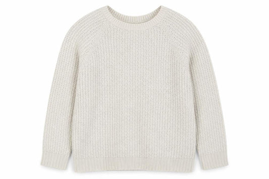 Monsoon Womens Ivory Round Neck  Acrylic Pullover Jumper Size M