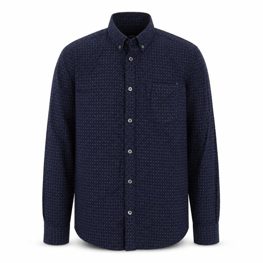 Burton  Mens Blue Paisley Cotton  Button-Up Size S Collared