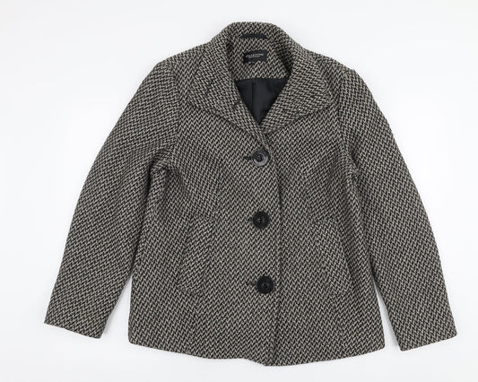 Debenhams Womens Beige   Overcoat Coat Size 14  Button
