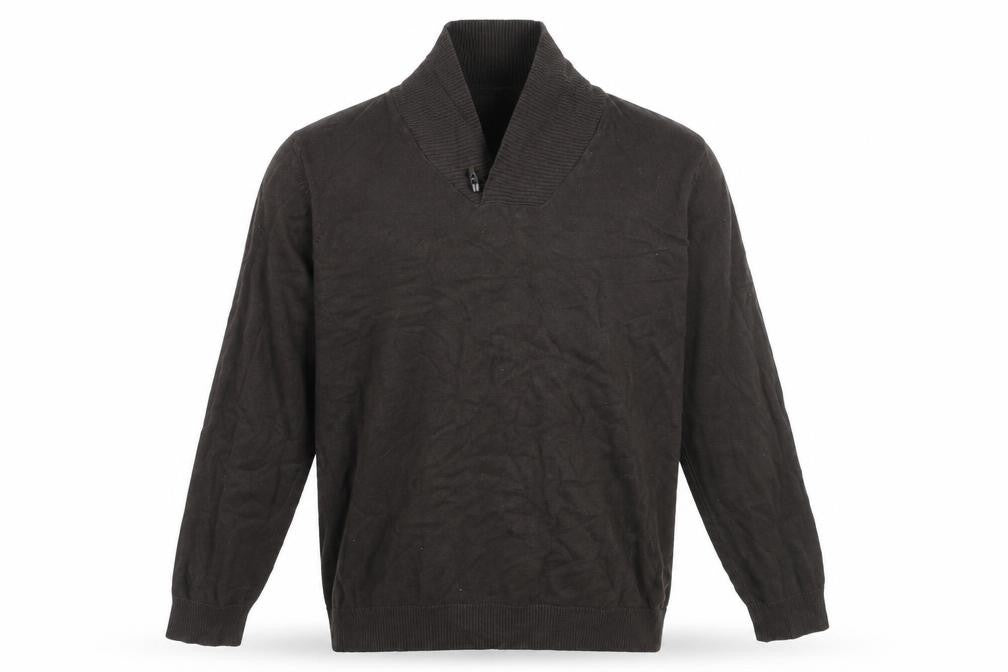 North Coast Mens Brown Collared  Cotton Pullover Jumper Size 2XL