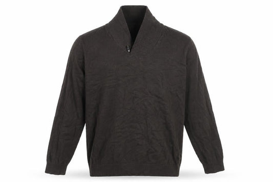 North Coast Mens Brown Collared  Cotton Pullover Jumper Size 2XL